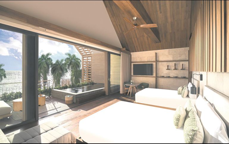 Interior de la suite. Los acabados en madera y espacios ofrecen una sensación de frescura. ESPECIAL