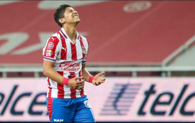 Ángel Zaldívar perdió una oportunidad para anotar el gol del empate del Rebaño Sagrado. Imago7/ F. Meza