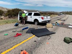 La camioneta chocó de frente con una pickup Ford F-150 blanca a casi 48 kilómetros al norte de Del Río. AP/Texas Department of Public Safety