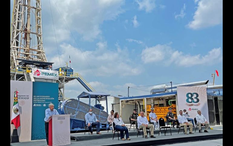 Este jueves se celebró la conmemoración del 83 aniversario de la Expropiación Petrolera. EFE/Presidencia de México