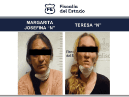Margarita Josefina “N” y Teresa “N”, quienes fueron detenidas el pasado 10 de marzo, estarán nueve meses en prisión preventiva oficiosa. ESPECIAL / Fiscalía de Jalisco