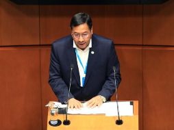 Luis Arce recordó que este año Bolivia y México celebran 190 años de confraternidad. EFE/C. Ramírez