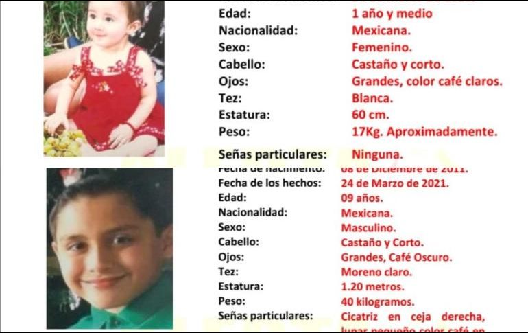 Activan Alerta Amber por los dos menores de familia desaparecida en Jalisco