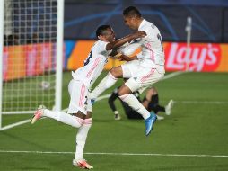 Vinicius selló una notable noche al anotar un doblete. EFE/K. Huesca