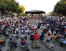 En la colonia San Miguel de Mezquitán, Lemus planteó la estrategia de seguridad que implementó en Zapopan. TWITTER/@PabloLemusN