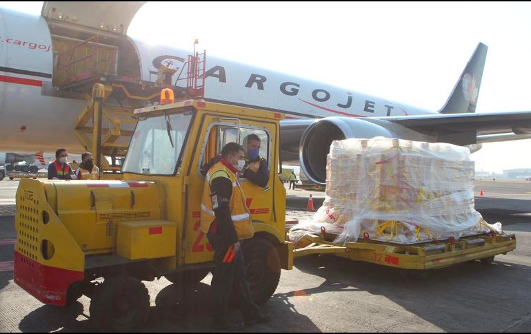 Desde el 23 de diciembre se han recibido seis millones 483 mil 750 vacunas de la farmacéutica Pfizer. ESPECIAL / Secretaría de Relaciones Exteriores