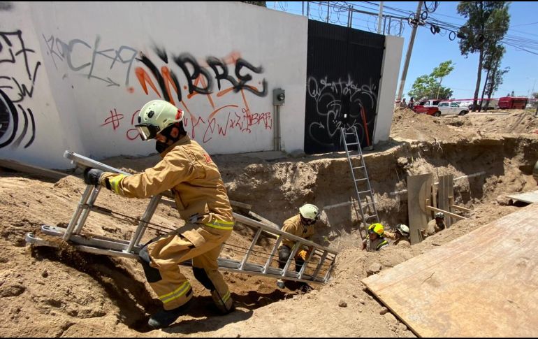 El rescate duró aproximadamente 40 minutos y participó la unidad canina. ESPECIAL
