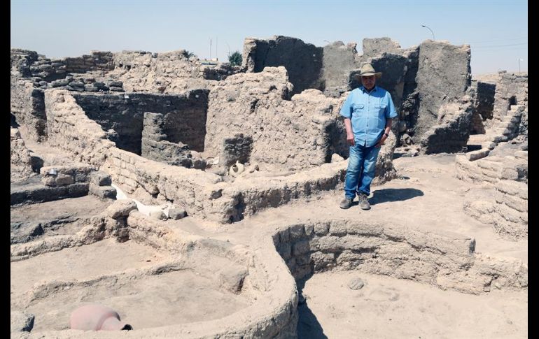 Continúan presentes en la ciudad muros e incluso cuartos llenos de hornos, alfarería almacenada y utensilios de uso cotidiano, así como restos humanos. EFE/K. Elfiqi
