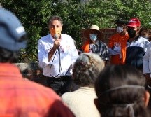 Frangie Saade habló ante vecinos de la Agencia Municipal Ex Hacienda de Lazo. ESPECIAL