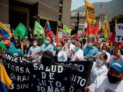 Caracas. Los inconformes pidieron un acceso equitativo a la inmunización.  EFE