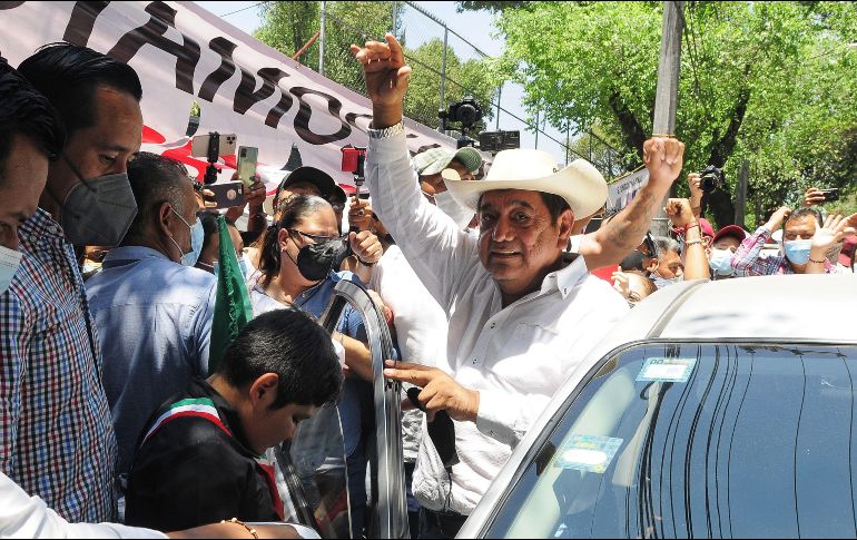 Félix Salgado Macedonio acudió hoy al Instituto Nacional Electora, en Ciudad de México. EFE/M. Guzmán
