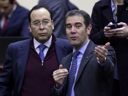 Diputados de Morena quieren juzgar al presidente del INE, Lorenzo Córdova (d), y al consejero Ciro Murayama. SUN/ARCHIVO