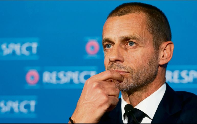 Aleksander Ceferin. El directivo arremetió contra los impulsores del nuevo torneo europeo. AFP