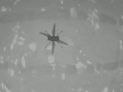 Así se ve la sombra de Ingenuity sobre Marte. NASA/JPL-CALTECH