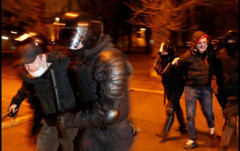 La jornada de protestas convocada por la oposición se ha celebrado desde Vladivostok, en el lejano oriente ruso, hasta el Báltico. EFE/A. Maltsev