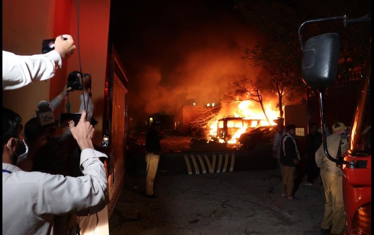 Al menos 12 personas resultaron heridas tras el atentado. EFE/F. Ahmed