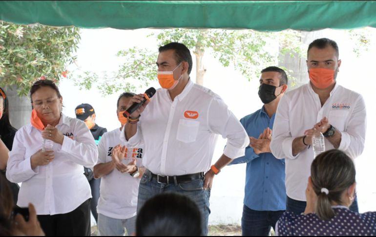 Este jueves, Zamora Zamora visitó al fraccionamiento Bonanza en compañía de la candidata a diputada federal, María Asunción Álvarez Solís y del aspirante a diputado local, Gerardo Quirino Velázquez Chávez. ESPECIAL