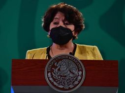 Delfina Gómez señaló que en los centros de vacunación participa personal de la Sedena, IMSS, ISSSTE, Guardia Nacional y de la SEP. SUN / H. García