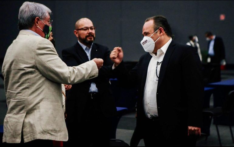 Uribe participó en el foro electoral “Decide por Jalisco” organizado por la Confederación Patronal de la República Mexicana (Coparmex). TWITTER / @AlbertoUribeC