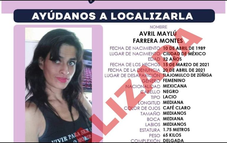 Las autoridades indicaron que desde tuvieron conocimiento de la ausencia, se realizaron trabajos de investigación en campo con perspectiva de género. ESPECIAL