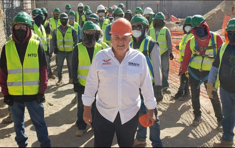 Horacio Fernández mantuvo un encuentro con trabajadores de la construcción. Cortesía