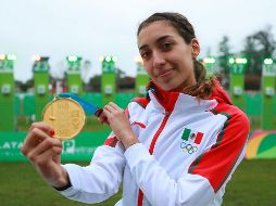 Mariana Arceo logró convertirse en la primera atleta mexicana en conseguir una medalla de oro en el pentatlón de Juegos Panamericanos 2019. NTX / ARCHIVO