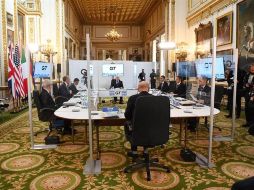 Imagen de la primera sesión de la reunión de ministros del G-7 en Londres. EFE/A. Rain