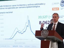 Hugo López-Gatell participó este jueves en la conferencia mañanera de AMLO. EFE/J. Méndez