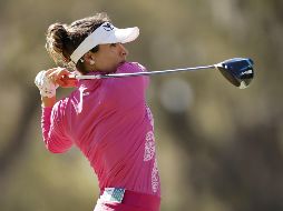 Gaby López terminó la tercera ronda cinco golpes abajo de par. AFP/M. Reaves