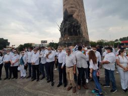 Se convocó a un pase de lista de los estudiantes de la Universidad que han sido desaparecidos así como un minuto de silencio por todas las víctimas. EL INFORMADOR / Y. Mora