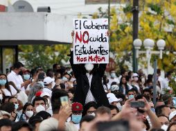 Villanueva recordó que cinco estudiantes de la UdeG fueron asesinados y que hay 11 en calidad de desaparecidos. EL INFORMADOR/A. Camacho