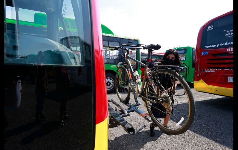 Todas las nuevas unidades cuentan con rack para bicicletas. ESPECIAL / Gobierno de Jalisco