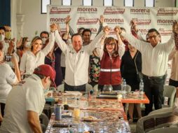 La delegada de Morena en Jalisco, Yeidckol Polevnsky, asistió al acto. ESPECIAL