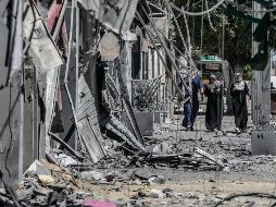 DAÑOS. La región palestina se encuentra derruida tras los intensos bombardeos. EFE