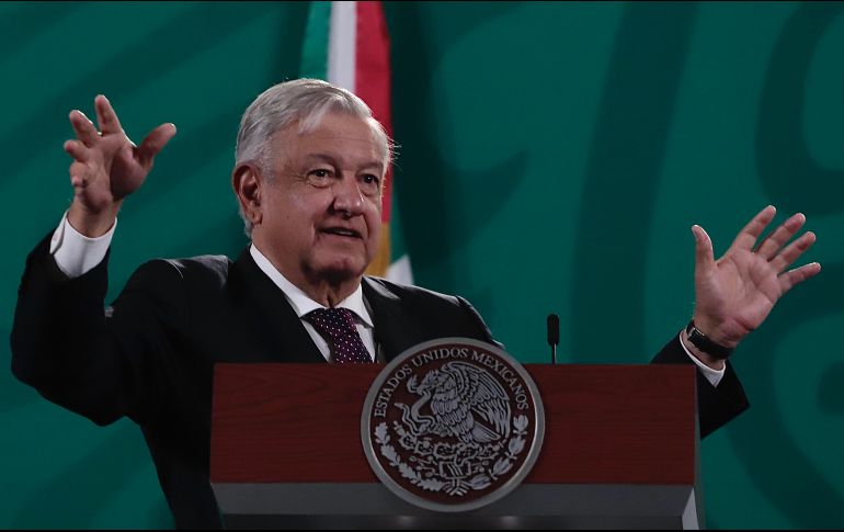 AMLO. Dando su informe en 