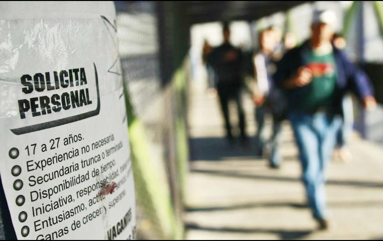 Entre  enero y marzo de 2021, la población desocupada del país fue de 2.4 millones de personas. EL INFORMADOR/Archivo