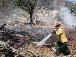 El único incendio activo es el del Cerro del Colli, donde continúan los trabajos de enfriamiento. TWITTER / @SemadetJal