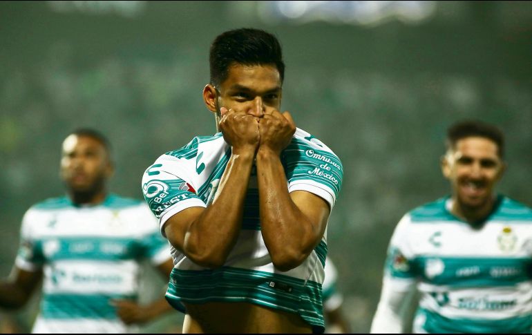 Eduardo Aguirre marcó dos de los goles santistas. IMAGO7/J. Ruiz