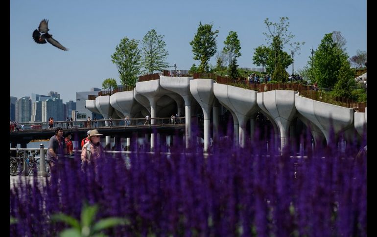 El parque se suma a una serie de muelles nuevos que han surgido en el lado oeste de Manhattan, pero tiene características de diseño que lo distinguen de los demás. AFP/A. Weiss