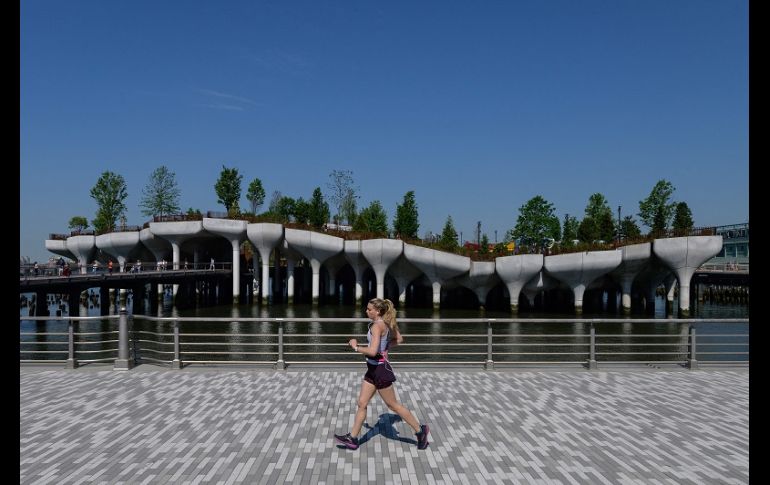 El parque se suma a una serie de muelles nuevos que han surgido en el lado oeste de Manhattan, pero tiene características de diseño que lo distinguen de los demás. AFP/A. Weiss
