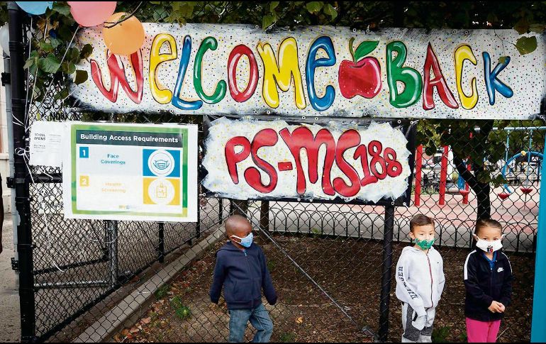 NUEVA YORK. En 3 meses reabrirá todas sus escuelas al 100%. EFE