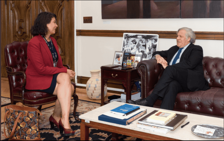 Reneaum agradece la confianza en ella para esta labor. TWITTER/@Almagro_OEA2015