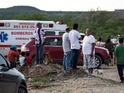 La mina que colapsó el viernes a las 12:50 horas, según datos preliminares, tiene 800 metros de largo y 100 de profundidad, aproximadamente. EFE / M. Sierra