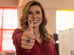 Marina del Pilar quedó por arriba de Jorge Hank Rhon, de Encuentro Solidario, y Lupita Jones, de la alianza Vamos por Baja California. TWITTER / @MarinadelPilar