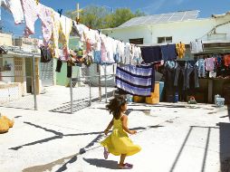 Niños permanecen en diferentes albergues en Ciudad Juárez en espera de asilo político en la Unión Americana. EFE/L. Torres