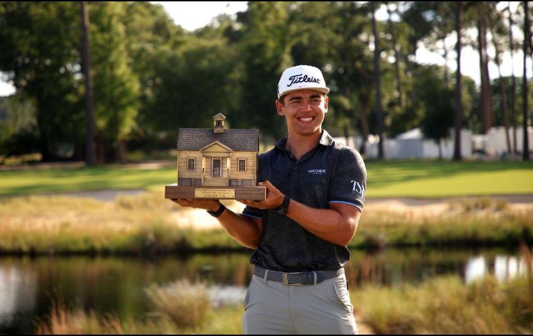 Higgo logr+o su primer victoria en el PGA Tour a los 22 años. AFP / M. Erhmann
