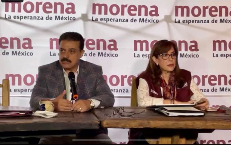 La delegada morenista Yeidckol Polevnsky acusa directamente a la diputada federal electa de Morena Claudia Delgadillo de haber operado en contra de Lomelí y para favorecer a Lemus. EL INFORMADOR / R. Rivas