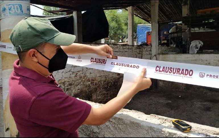 La medida de seguridad permanecerá, hasta que la persona responsable del lugar acredite implementar acciones correctivas. ESPECIAL / Proepa Jalisco
