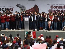 Mario Delgado Carrillo encabeza este domingo la Jornada de Respaldo a la Consulta Ciudadana por la Verdad, que preguntará sobre si se debe enjuiciar a varios expresidentes de México. SUN/D. Sánchez