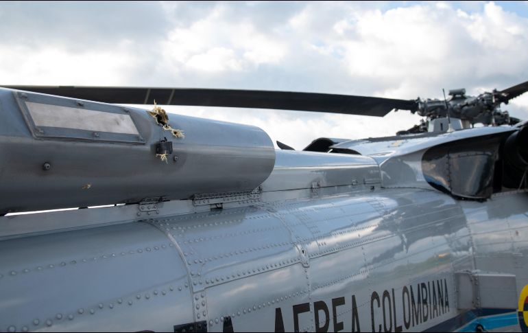 El presidente de Colombia, Iván Duque, confirmó el viernes que fue víctima de un atentado mientras se desplazaba vía área por la región del Catatumbo, fronteriza con Venezuela y donde operan varios grupos armados. EFE/C. CARRIÓN